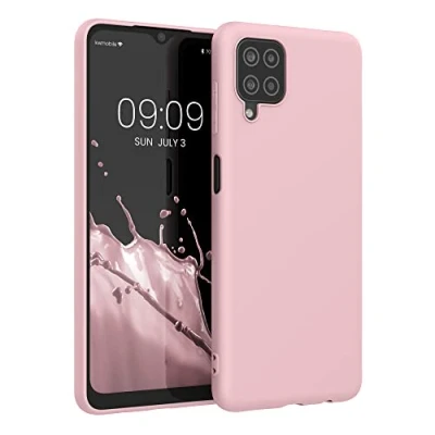 Afbeelding van kwmobile telefoonhoesje geschikt voor Samsung Galaxy A12 Hoesje smartphone Back cover in vintage roze