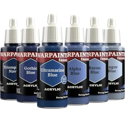 Afbeelding van The Army Painter, Warpaints Fanatic Flexible Triad kwaliteit acrylverf voor miniatuur oorlogsspellen, 18 ml, lichtblauw, 6 stuks