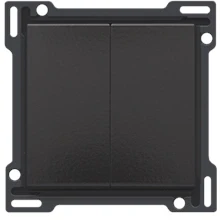 Afbeelding van Niko Bakelite piano black coated, afwerking voor serieschakelaar, wisselschakelaar + drukknop N.O., dubbele of N.O