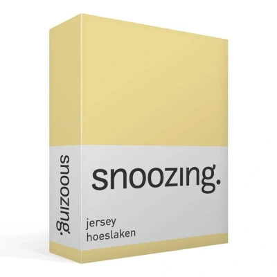 Afbeelding van Snoozing Jersey Hoeslaken 100% gebreide katoen 200x210/220 cm Geel