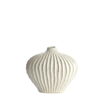 Afbeelding van Light &amp; Living Vaas LORITO 30x16x25cm Wit