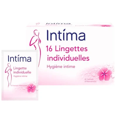 Afbeelding van Intima Hamamelis reinigingsdoekjes 2 verpakkingen met elk 16 doeken