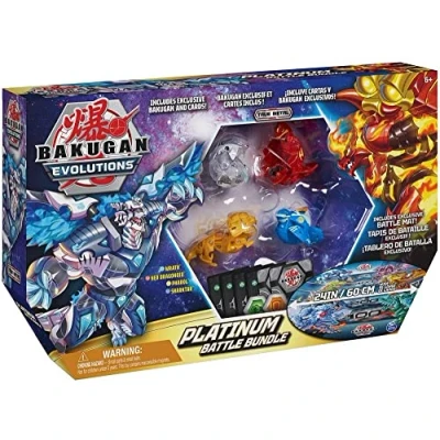 Afbeelding van Bakugan Evoluties: Platinum Battle Bundle Set Seizoen 4 (4 en 1 Stoffen Arena)