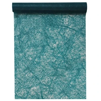 Afbeelding van Tafelloper, effen, vlies, 5 m, eendenblauw