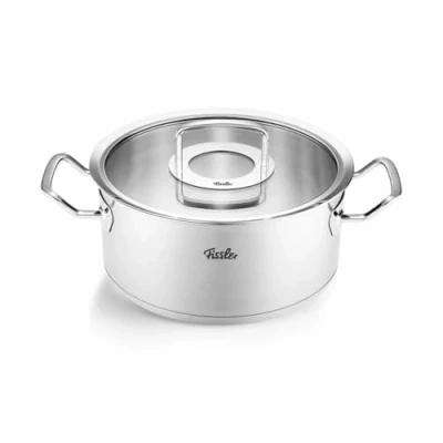 Afbeelding van Kookpan Fissler Original Profi Collection Laag met RVS Glasdeksel 24 cm