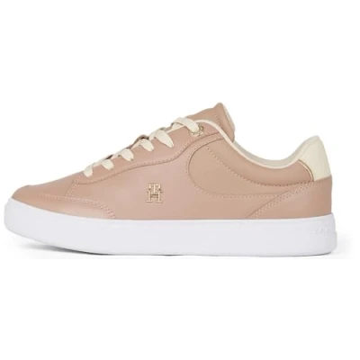 Afbeelding van Tommy Hilfiger Essential CHIC Court Sneakers laag, Dames, Maat: 41, Claystone Leer
