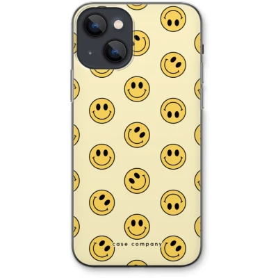 Afbeelding van Case Company® hoesje geschikt voor iPhone 13 Smiley N2 Soft Cover Telefoonhoesje Bescherming aan alle Kanten en Schermrand