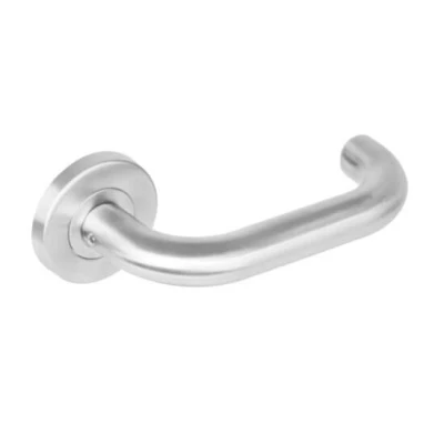 Afbeelding van Intersteel Deurklink RVS rond op geveerde rozet met nokken Ø53x8 mm