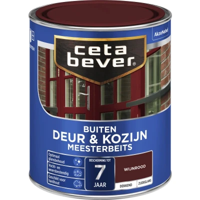 Afbeelding van Ceta Bever Dekkend Meesterbeits 438 Wijnrood Zijdeglans Dekkende beits
