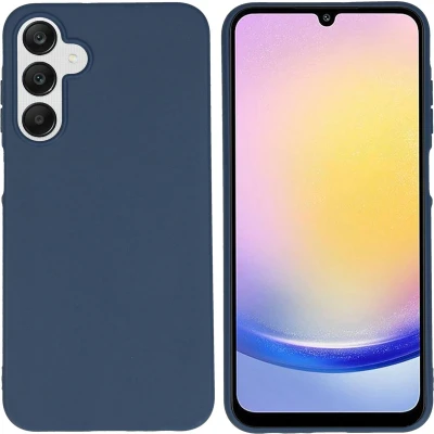 Afbeelding van iMoshion Hoesje Geschikt voor Samsung Galaxy A25 Siliconen Color Backcover Donkerblauw