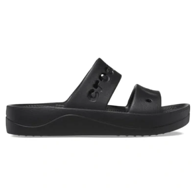 Afbeelding van Crocs Baya Uniseks platformsandalen voor dames, zwart.