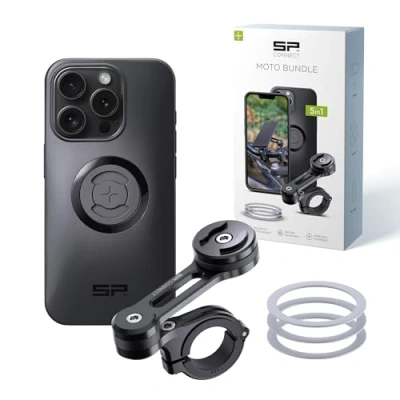 Afbeelding van SP CONNECT Mobiele telefoonhouder motorfiets SPC+ Compatibel met iPhone 15 Pro voor motorfiets, bromfiets, scooter Gadget houder GPS