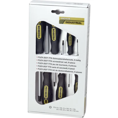 Afbeelding van Proxxon Industrial FLEX DOT Schroevendraaierset Werkplaats 6 delig Zesrond TX BO