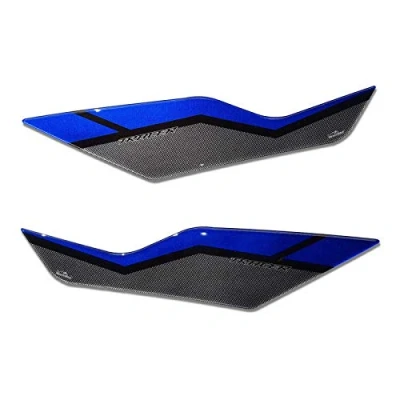 Afbeelding van Resin Bike Motorfietssticker compatibel met Yamaha Tracer 900 2018 2020 e GT. Onderzadel zijbescherming tegen stoten en schaafwonden. 3D sticker kunsthars, blauw metallic