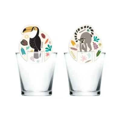 Afbeelding van Folat 68311 Zoo Party Glasmarker, meerkleurig, 6 stuks