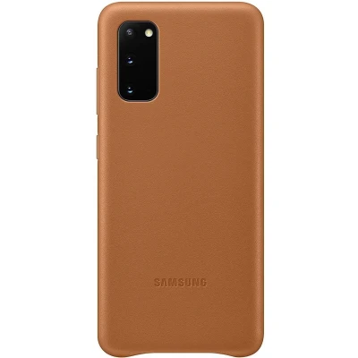 Afbeelding van Samsung Leather Hoesje Galaxy S20 Bruin