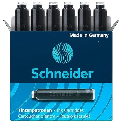Afbeelding van inktpatronen Schneider doos a 6 stuks zwart