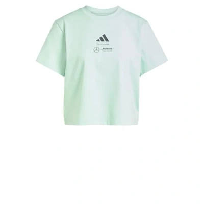 Afbeelding van adidas MERCEDES AMG PETRONAS FORMULA ONE TEAM PREMIUM WOVEN CROP TEE Dames T shirt