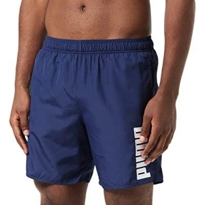 Afbeelding van PUMA Halflange zwemshorts voor heren, Navy Blauw