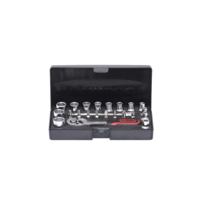 Afbeelding van KS TOOLS 911.0623 Doppenset Chroom vanadium staal 1/4 Met ratelfunctie Vierkant