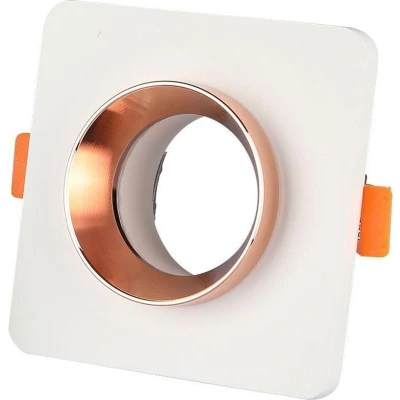 Afbeelding van V tac Inbouwspot Vt 862 Gu10 35w 10 X Cm Gips Wit/roségoud