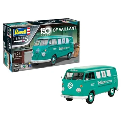 Afbeelding van 1:24 Revell 05648 150 years of Vaillant Volkswagen T1 Bus Geschenkset Plastic Modelbouwpakket