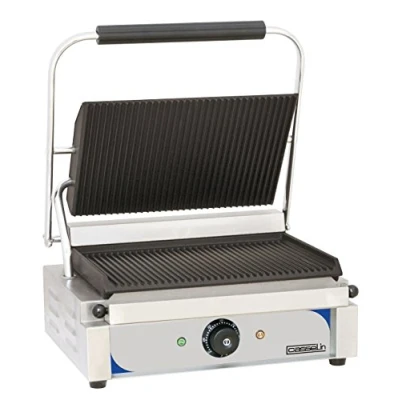 Afbeelding van Contactgrill Casselin, enkel, geribbeld/geribbeld, 41(b)x20(h)x37(d), 230V/2200W
