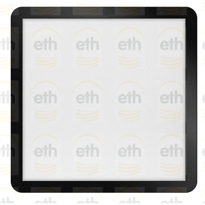 Afbeelding van ETH Anne LED plafonnière 3 settings zwart 40x2.7cm 24W IP44 Vierkant