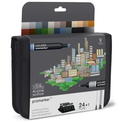 Afbeelding van Winsor &amp; Newton Promarker etui X24 architectuur