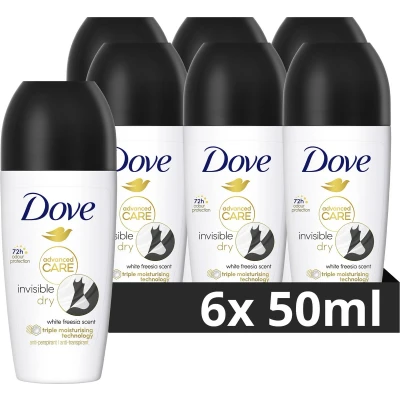 Afbeelding van 6x Dove Deodorant Roller Invisible Dry 50 ml