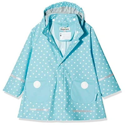 Image de Playshoes Regen Mantel Die Maus &amp; Elefant Veste Imperméable Fille, points turquoise, 104