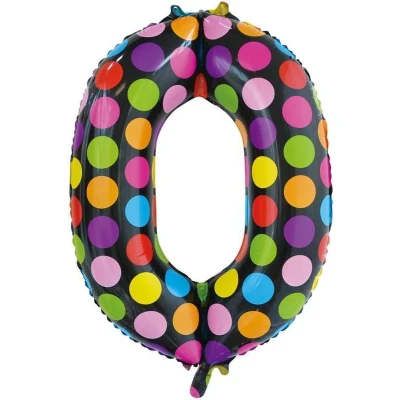 Afbeelding van Ballon folie 0 stippen 86cm