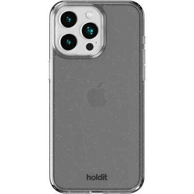 Afbeelding van Holdit Hoesje Geschikt voor iPhone 15 Pro Glitter Case zwart