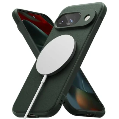 Afbeelding van Ringke Onyx Magnetische beschermhoes [MagSafe compatibel] voor Google Pixel 9, stevige grip, antislip, anti vingerafdruk, robuust, stootvast TPU magnetisch opladen