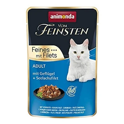 Afbeelding van 18x85g Adult Gevogelte/Koolvisfilet animonda Vom Feinsten Kattenvoer