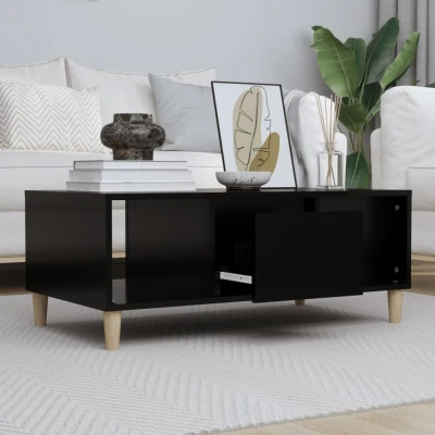 Afbeelding van Salontafel 90x50x36,5 cm bewerkt hout zwart