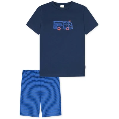 Afbeelding van Schiesser World SET Pyjama voor kinderen, Maat: 92, Nachtblau