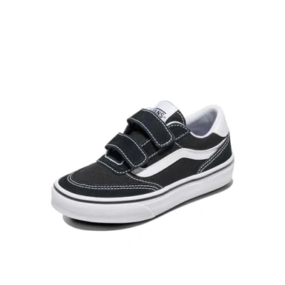 Afbeelding van Vans Brooklyn Ls V Sneakers voor jongens, Zwart en wit suède canvas
