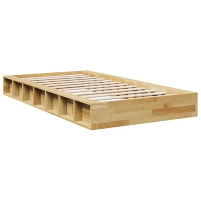 Afbeelding van vidaXL Bedframe zonder matras 80x200 cm massief hout eiken