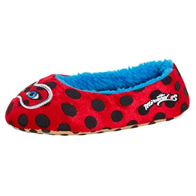 Afbeelding van Miraculous Dansschoenen voor meisjes met fleece gevoerd lieveheersbeestje, Rood