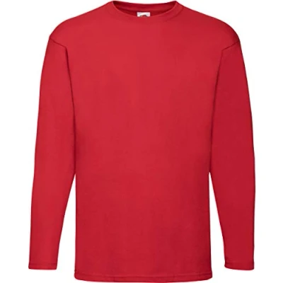 Afbeelding van Fruit of the Loom Sweatshirt voor heren Raglan sweatshirt, Rood Rood, XL