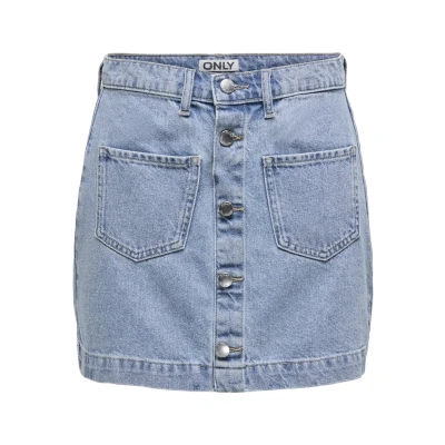 Afbeelding van ONLY Onlamazing Skirt Jeansrok, Dames, Maat: Small, Light blue denim