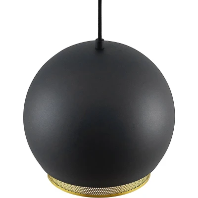 Afbeelding van Lucande hanglamp 1licht ijzer H: 20 cm E27 zwart, goud