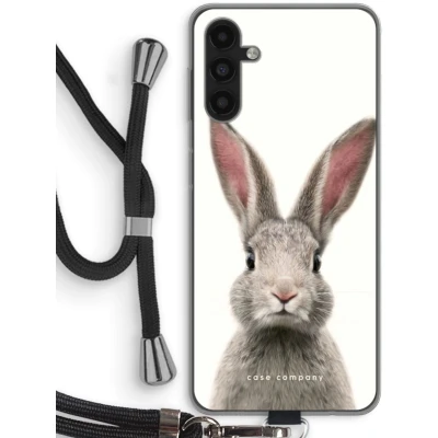 Afbeelding van Case Company® hoesje met Koord geschikt voor Samsung Galaxy A13 5G Daisy Telefoonhoesje Zwart Bescherming aan alle Kanten en Over de Schermrand