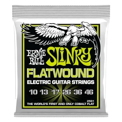 Afbeelding van Ernie Ball EB2591 10 46 Regular Slinky Flatwound Elektrische gitaarsnaren