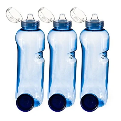 Afbeelding van Drinkfles 3 x 1 l Tritan BPA vrij + drinkdeksel flip top