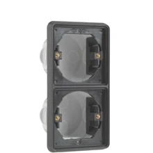 Afbeelding van Niko Hydro, Inbouwkader tweevoudig verticaal, black