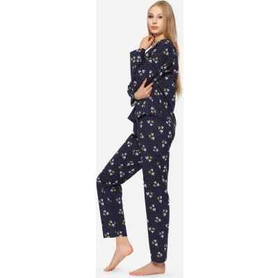 Afbeelding van Merry Style Dames Pyjama Lange mouwen broek Katoen MS TR 1003 Geel 2C M