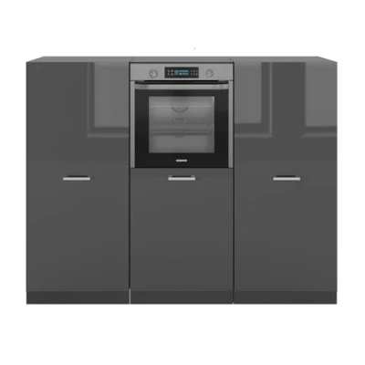 Afbeelding van Vicco Keukenblok R Line, Antraciet hoogglans/antraciet, 180 cm zonder werkblad