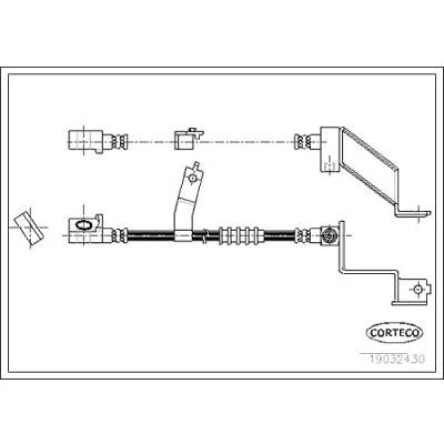 Afbeelding van CORTECO 19032430 Remslang Vooras links 486 CHRYSLER: Voyager / Grand 3